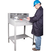 Pupitre d'atelier ouvert, 34-1/2" la x 30" p x 53" h, Gris Sidevic Inc.