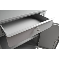 Pupitre d'atelier de style armoire, 34-1/2" la x 30" p x 53" h, Gris Sidevic Inc.
