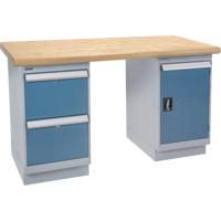Heavy-Duty Workbench, Door & Drawers, 1500 lbs. Cap., 72" W x 36" D, 34" H Sidevic Inc.