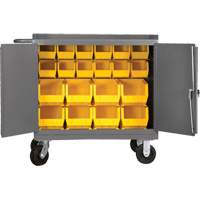 Armoire d'&eacute;tabli mobile avec bacs, Acier Surface Sidevic Inc.