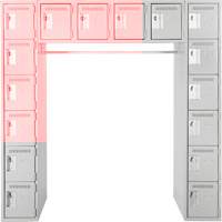 Arche de casiers &eacute;conomiques assembl&eacute;s Clean Line, 16 niveaux, Bloc de 3, 18" x 72" x 12", Acier Sidevic Inc.