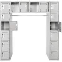 Arche de casiers &eacute;conomiques assembl&eacute;s Clean Line, 16 niveaux, Bloc de 3, 18" x 72" x 12", Acier Sidevic Inc.