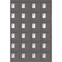 Petits casiers Clean Line, 6 niveaux, Bloc de 4, 48" x 18" x 72", Acier, Charbon, Rivet (assembl&eacute;) Sidevic Inc.