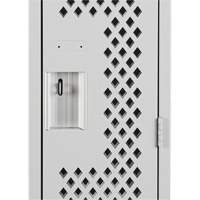 Casiers Clean Line, 2 niveaux, 12" x 15" x 72", Acier, Gris, Rivet (assembl&eacute;), Perfor&eacute; Sidevic Inc.