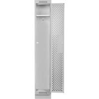 Casiers Clean Line, 12" x 15" x 76", Acier, Gris, Rivet (assembl&eacute;), Perfor&eacute; Sidevic Inc.