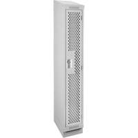 Casiers Clean Line, 12" x 15" x 82", Acier, Gris, Rivet (assembl&eacute;), Perfor&eacute; Sidevic Inc.