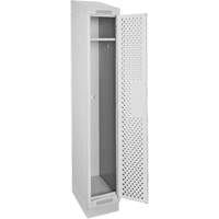 Casiers Clean Line, 12" x 15" x 82", Acier, Gris, Rivet (assembl&eacute;), Perfor&eacute; Sidevic Inc.