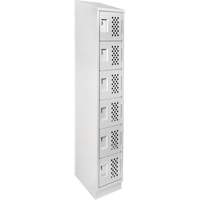 Petit casier perfor&eacute; Clean-Line, 6 niveaux, 12" x 72" x 12", Acier Sidevic Inc.