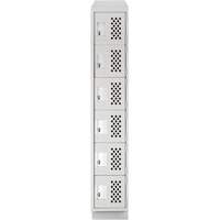 Petit casier perfor&eacute; Clean-Line, 6 niveaux, 12" x 72" x 12", Acier Sidevic Inc.