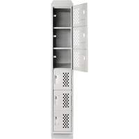 Petit casier perfor&eacute; Clean-Line, 6 niveaux, 12" x 72" x 12", Acier Sidevic Inc.