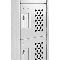 Casiers &eacute;conomiques perfor&eacute;s et assembl&eacute;s Clean Line, 6 niveaux, Bloc de 4, 18" x 72" x 12", Acier Sidevic Inc.