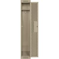 Casiers Clean Line, 12" x 15" x 72", Acier, Beige, Rivet (assembl&eacute;), Perfor&eacute; Sidevic Inc.