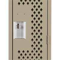 Casiers Clean Line, 12" x 15" x 72", Acier, Beige, Rivet (assembl&eacute;), Perfor&eacute; Sidevic Inc.