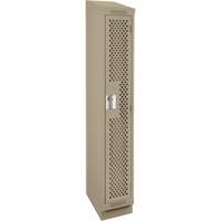 Casiers Clean Line, 12" x 15" x 82", Acier, Beige, Rivet (assembl&eacute;), Perfor&eacute; Sidevic Inc.
