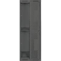 Casiers Clean Line, 2 niveaux, Bloc de 2, 24" x 12" x 72", Acier, Charbon, Rivet (assembl&eacute;), Perfor&eacute; Sidevic Inc.