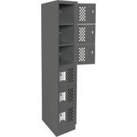 Petit casier perfor&eacute; Clean-Line, 6 niveaux, 12" x 72" x 12", Acier Sidevic Inc.