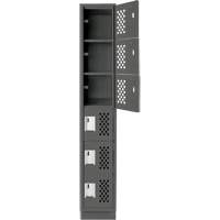 Petit casier perfor&eacute; Clean-Line, 6 niveaux, 12" x 72" x 12", Acier Sidevic Inc.
