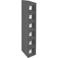 Petit casier perfor&eacute; Clean-Line, 6 niveaux, 15" x 72" x 12", Acier Sidevic Inc.