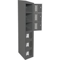Petit casier perfor&eacute; Clean-Line, 6 niveaux, 15" x 72" x 12", Acier Sidevic Inc.