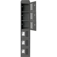 Petit casier perfor&eacute; Clean-Line, 6 niveaux, 15" x 72" x 12", Acier Sidevic Inc.