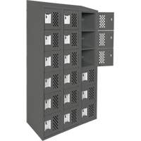 Petit casier perfor&eacute; Clean-Line, 6 niveaux, Bloc de 3, 15" x 72" x 12", Acier Sidevic Inc.