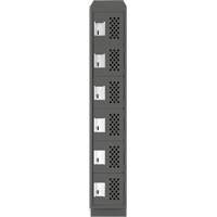 Petit casier perfor&eacute; Clean-Line, 6 niveaux, 12" x 72" x 12", Acier Sidevic Inc.