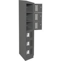 Petit casier perfor&eacute; Clean-Line, 6 niveaux, 12" x 72" x 12", Acier Sidevic Inc.