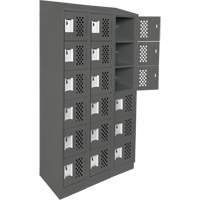 Petit casier perfor&eacute; Clean-Line, 6 niveaux, Bloc de 3, 12" x 72" x 12", Acier Sidevic Inc.