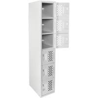 Petits casiers Clean Line, 6 niveaux, 18" x 72" x 12", Acier Sidevic Inc.