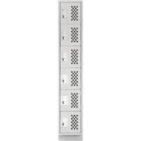 Petit casier perfor&eacute; Clean-Line, 6 niveaux, 12" x 72" x 12", Acier Sidevic Inc.