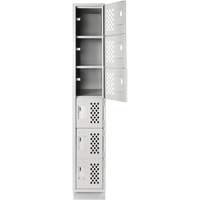 Petit casier perfor&eacute; Clean-Line, 6 niveaux, 12" x 72" x 12", Acier Sidevic Inc.