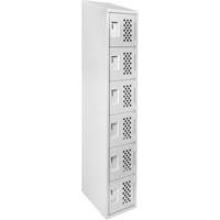Petit casier perfor&eacute; Clean-Line, 6 niveaux, 15" x 72" x 12", Acier Sidevic Inc.
