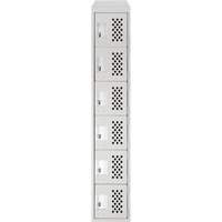 Petit casier perfor&eacute; Clean-Line, 6 niveaux, 15" x 72" x 12", Acier Sidevic Inc.