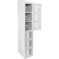 Petit casier perfor&eacute; Clean-Line, 6 niveaux, 15" x 72" x 12", Acier Sidevic Inc.