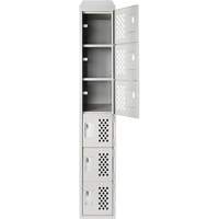 Petit casier perfor&eacute; Clean-Line, 6 niveaux, 15" x 72" x 12", Acier Sidevic Inc.