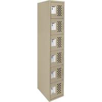 Petits casiers &eacute;conomiques assembl&eacute;s et perfor&eacute;s Clean Line, 6 niveaux, 18" x 72" x 12", Acier Sidevic Inc.