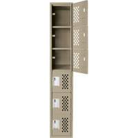 Petits casiers &eacute;conomiques assembl&eacute;s et perfor&eacute;s Clean Line, 6 niveaux, 18" x 72" x 12", Acier Sidevic Inc.