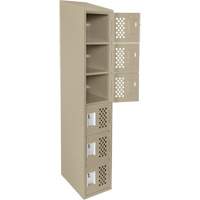 Petits casiers &eacute;conomiques assembl&eacute;s et perfor&eacute;s Clean Line, 6 niveaux, 18" x 72" x 12", Acier Sidevic Inc.