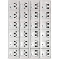 Petits casiers Clean Line, 6 niveaux, Bloc de 4, 18" x 72" x 12", Acier Sidevic Inc.