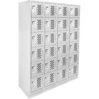Casiers &eacute;conomiques perfor&eacute;s et assembl&eacute;s Clean Line, 6 niveaux, Bloc de 4, 18" x 72" x 12", Acier Sidevic Inc.