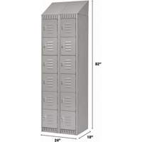 Casiers, 6 niveaux, Bloc de 2, 24" x 18" x 82", Acier, Gris, D&eacute;mont&eacute; Sidevic Inc.