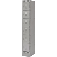 Casiers, 6 niveaux, 12" x 18" x 76", Acier, Gris, D&eacute;mont&eacute; Sidevic Inc.