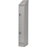 Lockers, 2 -tier, 12" x 18" x 86", Steel, Grey, Knocked Down Sidevic Inc.