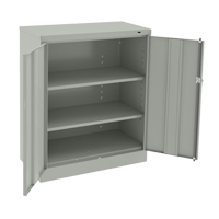 Armoire &agrave; hauteur de comptoir, Acier, 2 Tablettes, 42" h x 36" la x 18" P, Gris p&acirc;le Sidevic Inc.