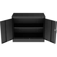 Standard Desk-High Cabinet, Steel, 30" H x 36" W x 18" D, Black Sidevic Inc.