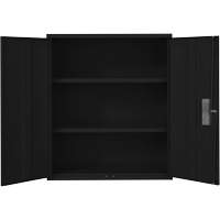 Armoire de rangement Lo-Boy, Acier, 2 Tablettes, 42" h x 36" la x 18" P, Noir Sidevic Inc.