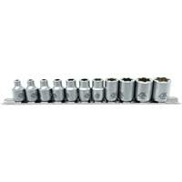 Flat-Cut E-"Star" Socket Set, 11 Pieces, 3/8" Drive Size Sidevic Inc.