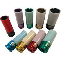 Thin Wall Master Impact Socket Set, 9 Pieces, 1/2" Drive Size Sidevic Inc.