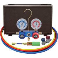 Automotive Manifold Gauge Set with Mini Dye Injector & Manual Couplers Sidevic Inc.