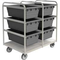 Mobile Tub Rack, Double-sided, 6 bins, 26" W x 36" D x 42" H Sidevic Inc.